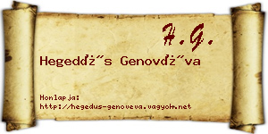 Hegedűs Genovéva névjegykártya