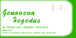 genoveva hegedus business card